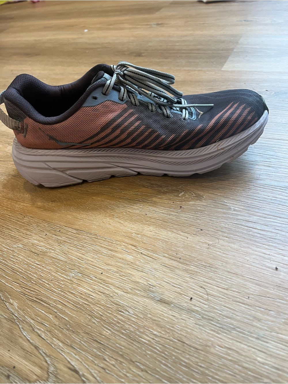 Hoka Women's Slate Gray and Peach Performance Running Shoe (send offer) - Picture 7 of 8